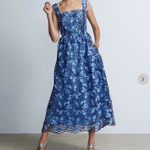 Lace crochet eyelet floral dress